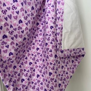 Purple Heart flannel baby blanket